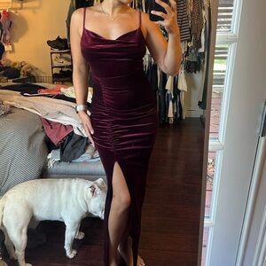 Liz & Sara Velvet Maxi Dress